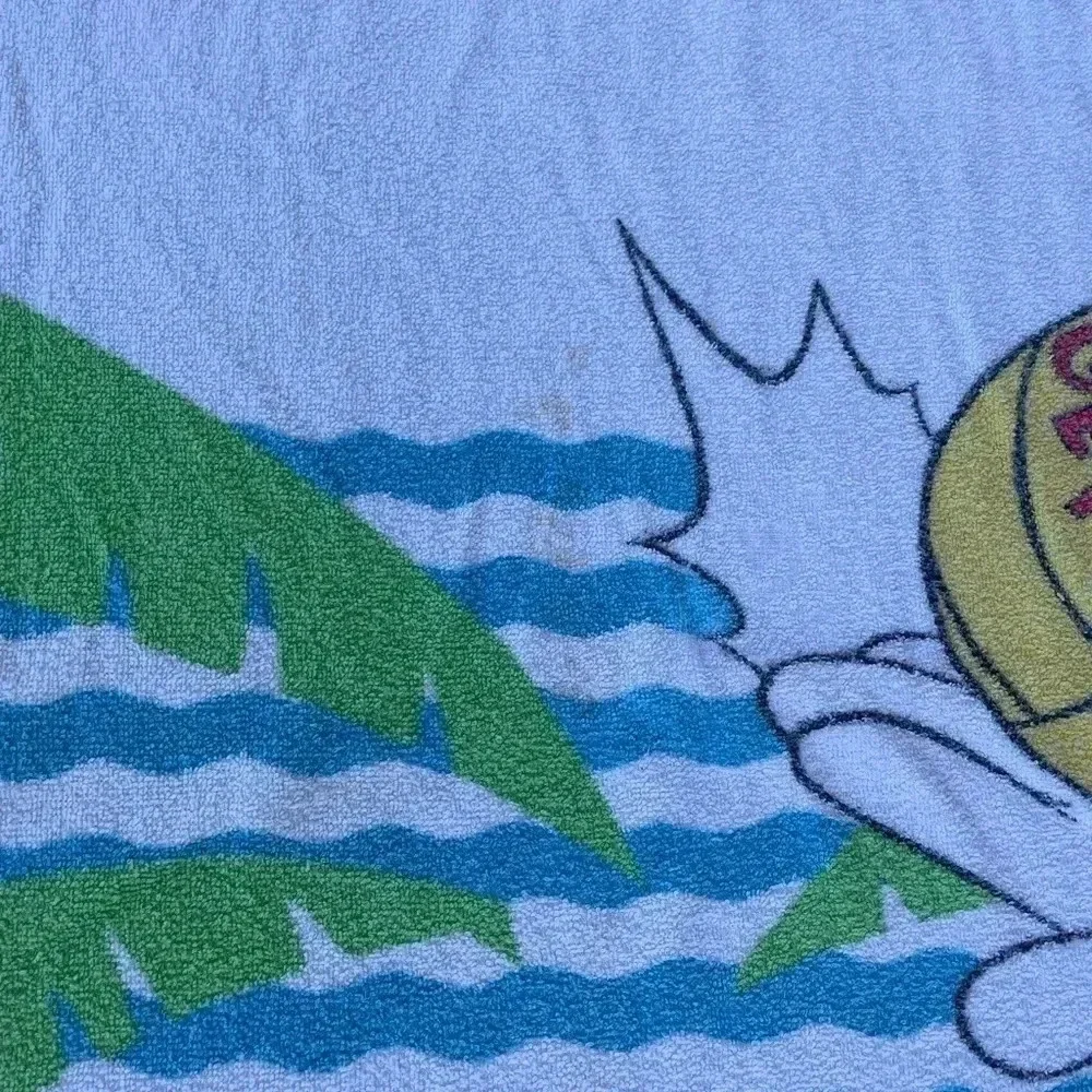 Vintage Disney Mickey Mouse Franco Get Vertical Volleyball Cotton Beach Towel